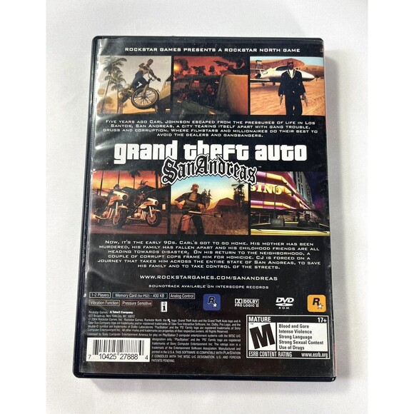 Grand Theft Auto San Andreas GTA PlayStation 2 Greatest Hits with Manual Tested - Picture 3 of 9